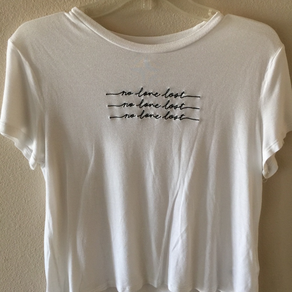 women's white/no love lost tee